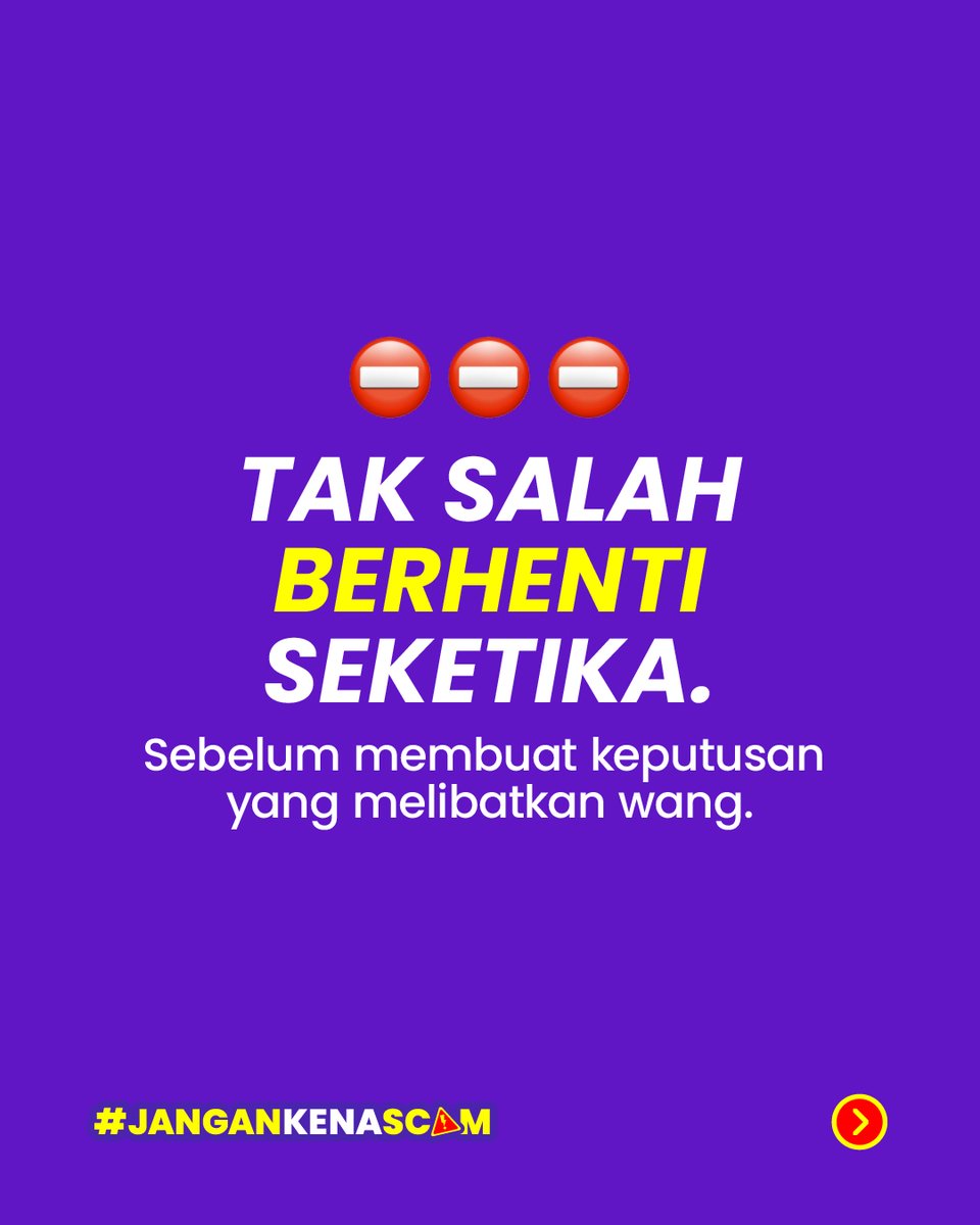 CIMBMalaysia's tweet photo. Bila “sayang” mula melibatkan duit, jangan biarkan hati buat keputusan.

Si “dia” mungkin sudah buat anda percaya, tetapi percaya seseorang tidak bermakna semua permintaannya perlu dituruti.

Berhenti seketika. Semak sebelum transfer.

#JanganKenaScam #ABM #AIBIM
#ADFIM #BNM https://t.co/39YILzyIZh