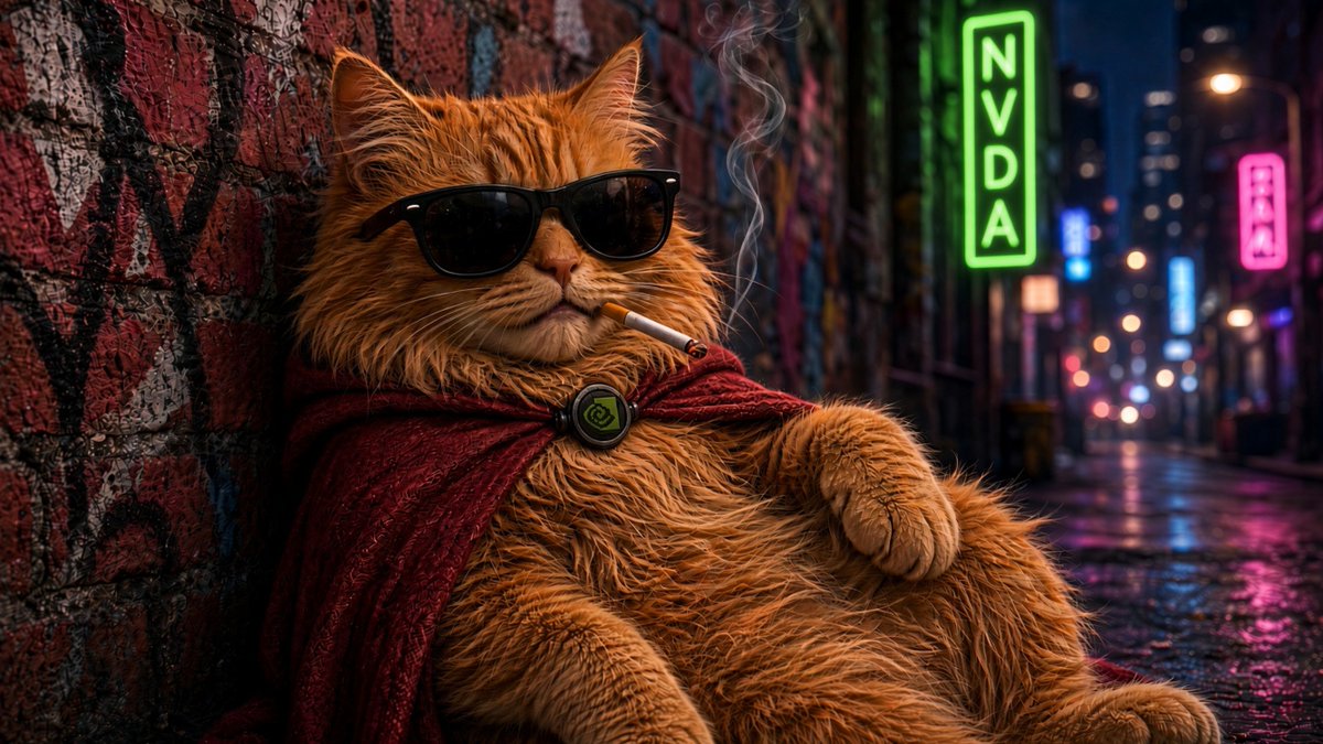 Crookshanks_SF's tweet photo. Soon they will realize that NVIDIA have their own artificial super cat.

Until then, we vibe. https://t.co/GVjyjITqRI
