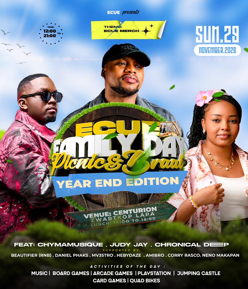 Chymamusique's tweet photo. Picnic &amp; Braai with family and friends 

Tickets : https://t.co/iDW24zPFzq https://t.co/8N5Yaugumc