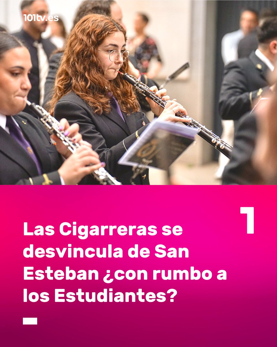 AlCielo101's tweet photo. ❤️‍🔥 La @BMLasCigarreras se desvincula de San Esteban ¿con rumbo a los Estudiantes?

💥 Al parecer, esta formación musical podría acompañar a la Virgen de la Angustia y al Nazareno de la Misericordia en 2027.

✅ La Banda de Mairena y de Santa Ana, las opciones de San Esteban. https://t.co/DC8fkY3cBu