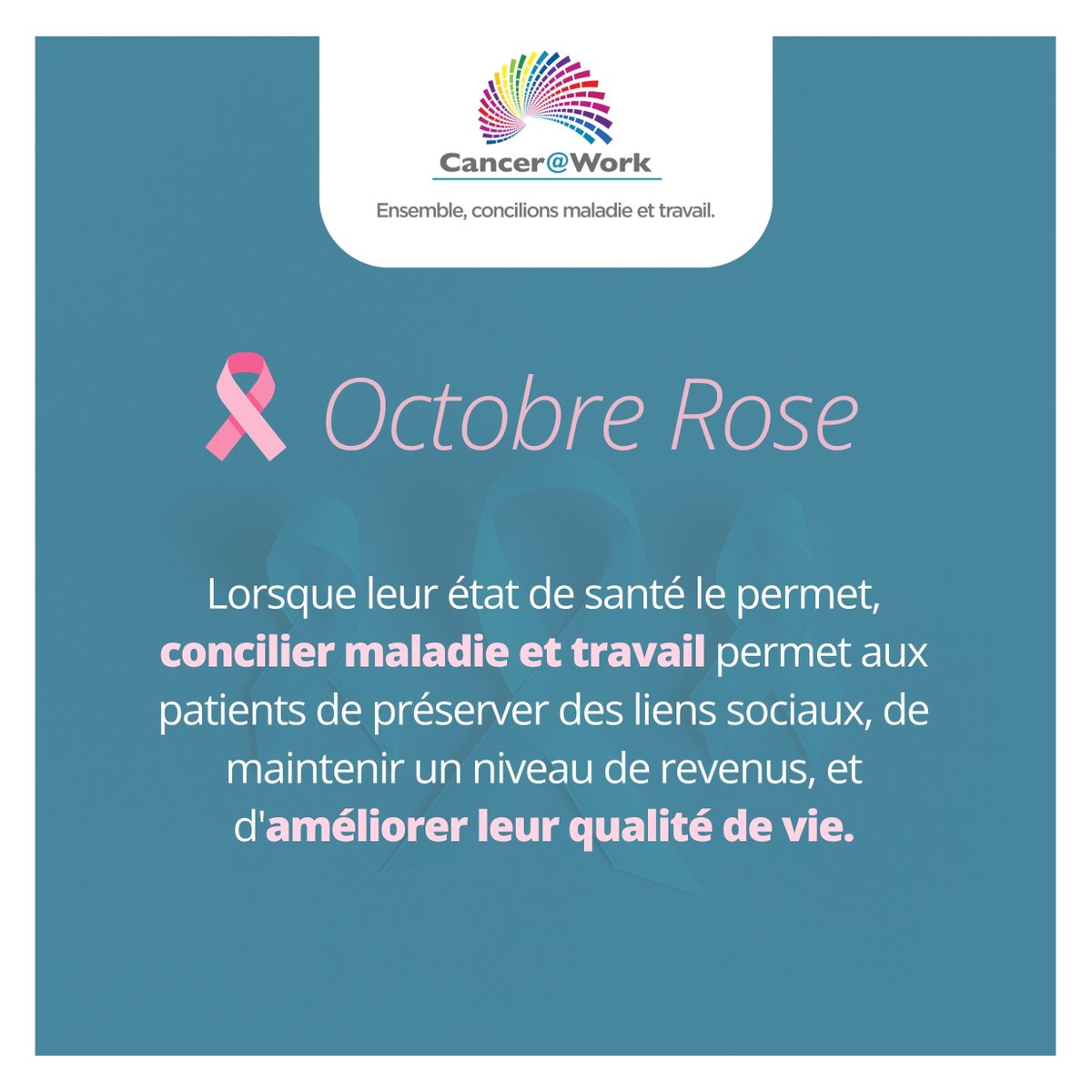 CanceratWork's tweet photo. En désignant Cancer@Work bénéficiaire de vos dons dans le cadre d'Octobre Rose, vous participez au financement des Job Meetings, qui ont permis d’accompagner le retour à l'emploi de + de 600 personnes touchées par la maladie chronique depuis 2016.
https://t.co/PJUXxEvZzj https://t.co/lbIZjM0hue