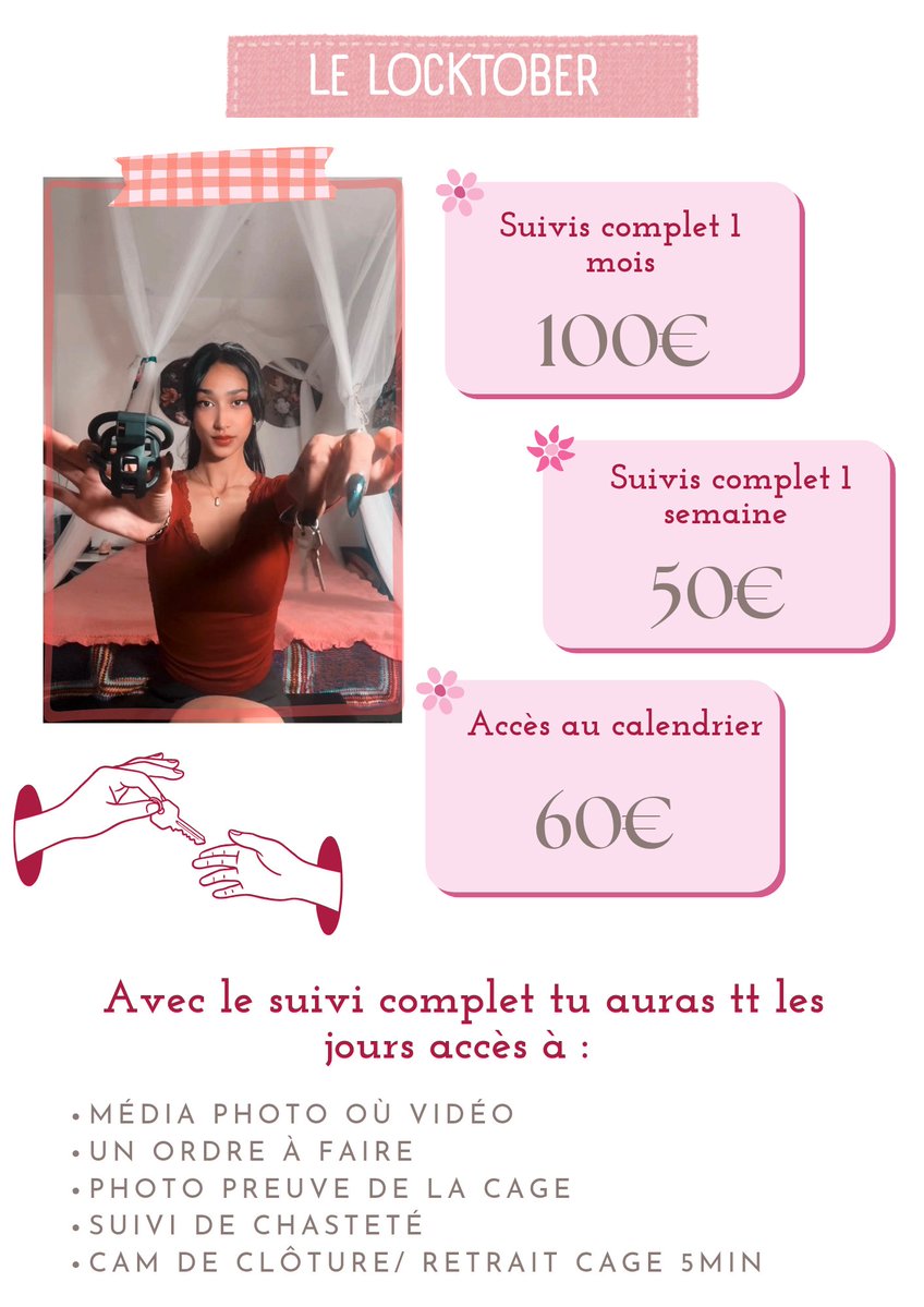 SpoilBoa's tweet photo. Voici les différentes possibilités pour le Locktober 🔐

La première vidéo de 3 minutes "la mise en cage", est déjà disponible https://t.co/WXrAbgXJYb