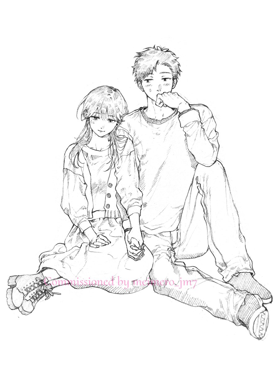 meimero_jm7's tweet photo. 照れくさいけど、やっぱり可愛いから見ちゃうんだよね。

Commissioned by @meimero_jm7

#合コンに行ったら女がいなかった話 
#goukon #合コン
#HowIAttendedanAllGuysMixer
#蘇芳 #常盤 #常蘇 https://t.co/J6GLJnKleO