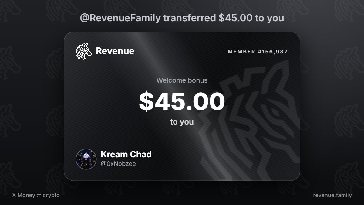 0xNobzee's tweet photo. @RevenueFamily On my screen: $45.00 from @RevenueFamily https://t.co/d46b0VlXYD