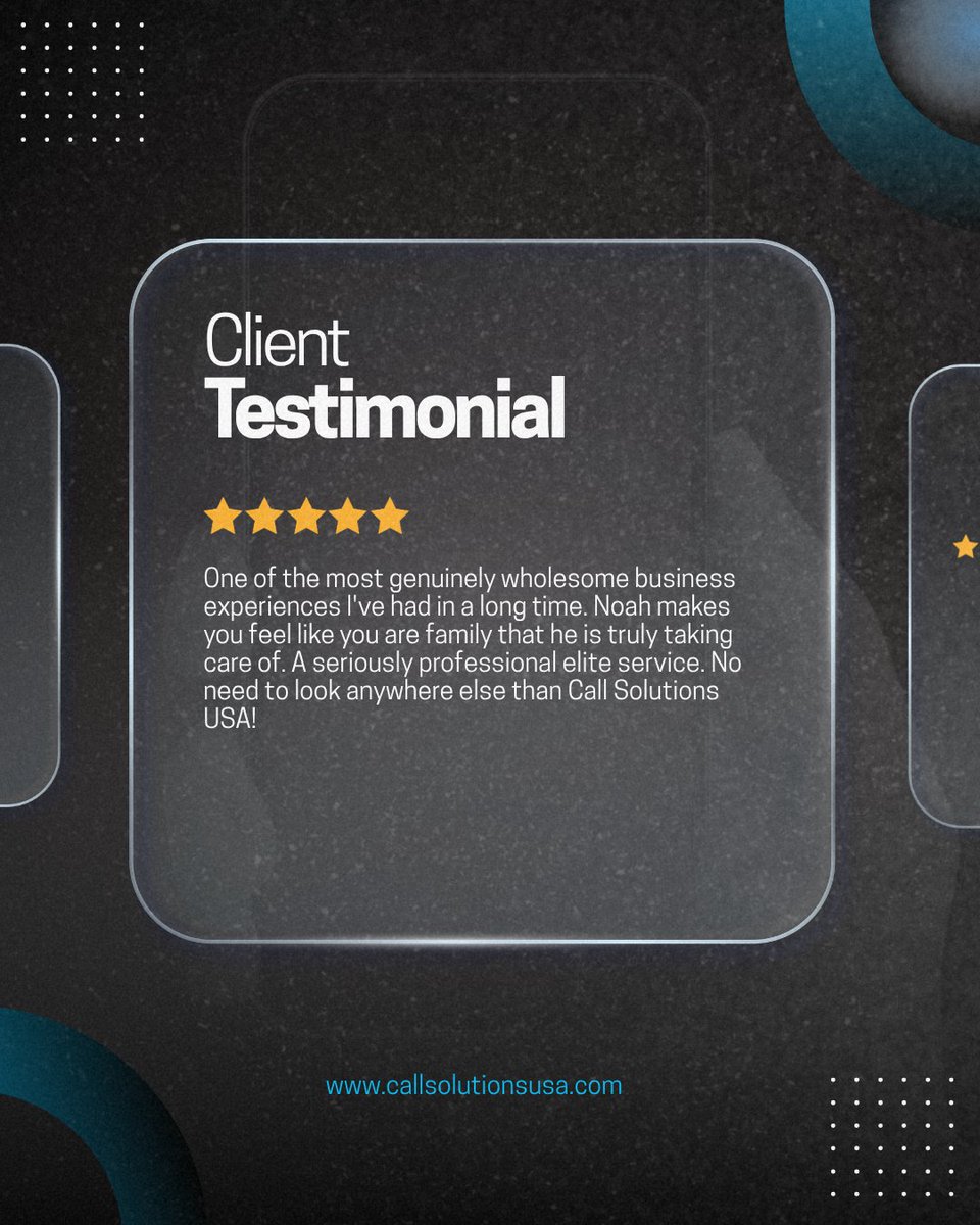 CallSolutionsUS's tweet photo. 💙 Reviews like this mean a lot.
Thank you for recognizing Noah and the team behind Call Solutions USA.
Great technology matters. Great people make the difference.
#CustomerService #CX #BusinessTech #VoIP #CallSolutionsUSA https://t.co/6WCevczzpl