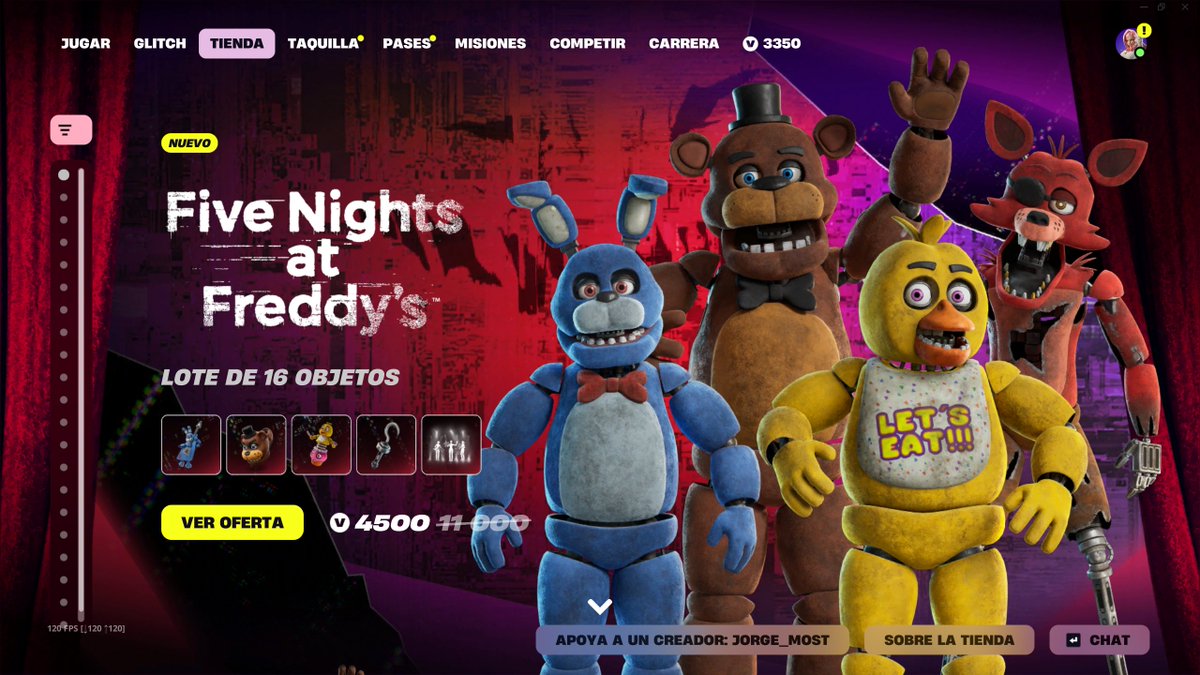 Jorge_Most's tweet photo. FORTNITE X FNAF YA DISPONIBLE.

Puedes comprarlo aquí: https://t.co/vYOXEYBlD1

💘 Código: Jorge_Most si te gustaría apoyarme, me ayuda mucho 🗿❤️.
#EpicPartner https://t.co/IPcJpFFDo8