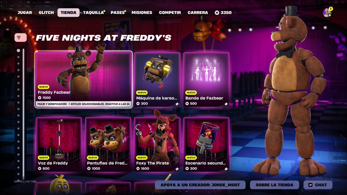 Jorge_Most's tweet photo. FORTNITE X FNAF YA DISPONIBLE.

Puedes comprarlo aquí: https://t.co/vYOXEYBlD1

💘 Código: Jorge_Most si te gustaría apoyarme, me ayuda mucho 🗿❤️.
#EpicPartner https://t.co/IPcJpFFDo8