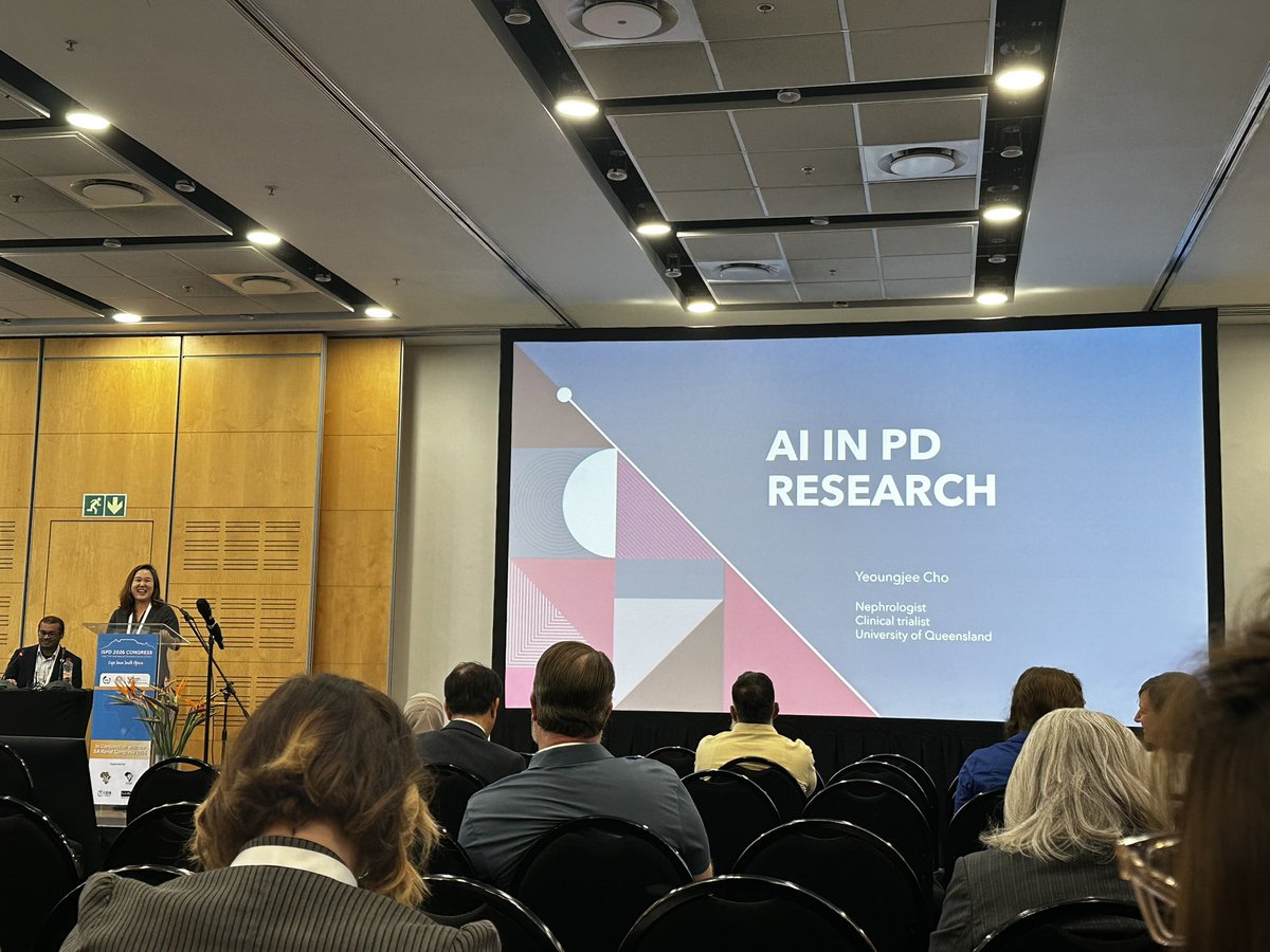kponikwicka's tweet photo. 1/3 AI in PD research — where are we now, and where could we go next? Yeoungjee Cho did fantastic job of taking us through the gaps, and the potential role of AI in moving PD research forward. #ISPD26 #ISPDEearlyCareer  #PeritonealDialysis @ISPDCongress @ISPD1 https://t.co/6BZ4PoGOuE