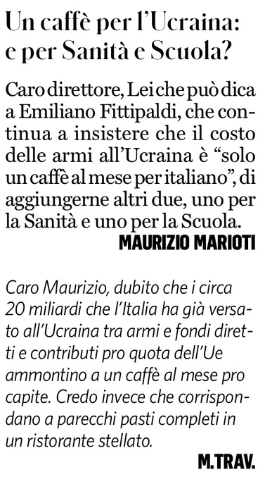 Europeo91785337's tweet photo. Presidente @GiuseppeConteIT @Mov5Stelle la guerra in Ucraina ci sta portando alla rovina, altro che un caffè al mese @tagadala7 @TgLa7 stiamo finendo come la Grecia,  per colpa di chi scommetteva su sconfitta della Russia come Draghi Letta @ellyesse @pdnetwork #tagada #tagadala7 https://t.co/Vt6mPu8T1E