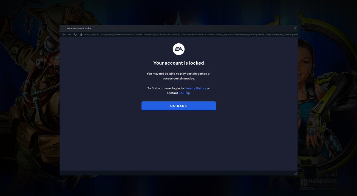 uniform_flame07's tweet photo. @EA @Respawn I have been hacked and someone under the name of godlyxjace has been using my account. this account has been created at the games launch. I have had no help with the spport page please help me get my account back @EA #apex #apexlegends https://t.co/sZvf3HUPjI