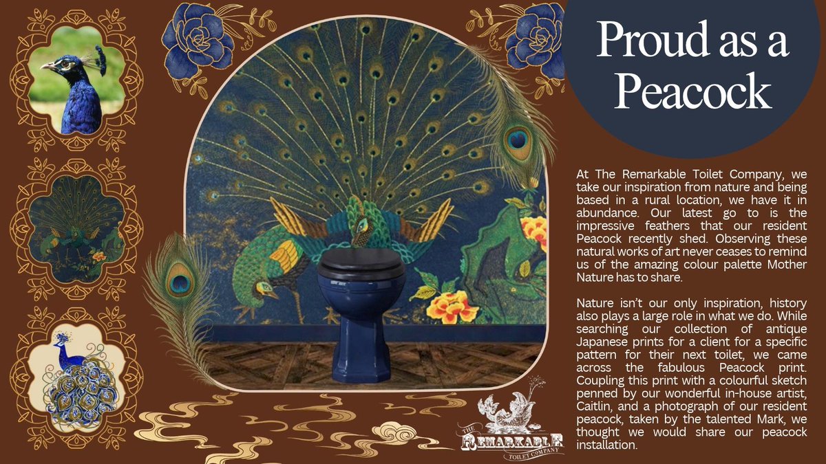 antiques_direct's tweet photo. Proud as a peacock from the Remarkable Toilet Company #peacock #Bathroom #Remarkable https://t.co/r2JVUK2LPx https://t.co/HuHCalhaph