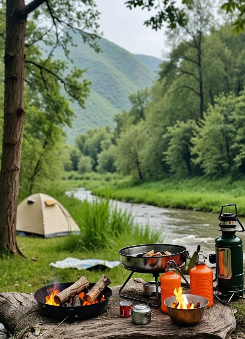 Hyacinthtd6's tweet photo. Amanecer de camping ideal: café humeante, árboles verdes y estrellas que brillan la noche anterior. Volveremos pronto! https://t.co/4cPTMvtt0t