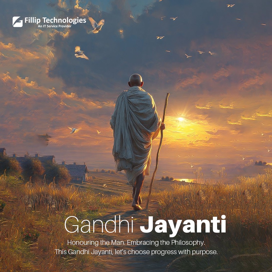 Fillip_Tech's tweet photo. Gandhi Jayanti reminds us that meaningful progress begins with purpose.

Let’s move forward with courage, responsibility, and values that create a positive impact.

Wishing everyone a thoughtful Gandhi Jayanti.

#GandhiJayanti #PurposeDriven #FillipTechnologies https://t.co/qqeFk9RedA
