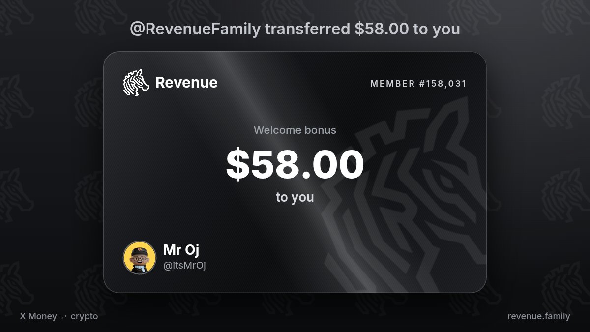 itsMrOj's tweet photo. Lets go guys 

@RevenueFamily, $58.00 received https://t.co/crrScnu8WY