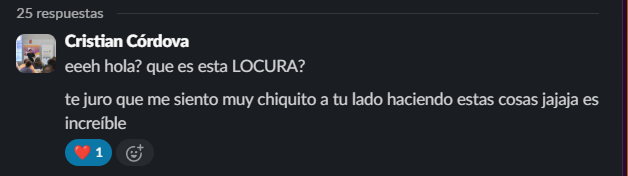 borjaperfra's tweet photo. 🤮 Como diseñador, siempre he odiado hacer Power Points. 
Las ppts son el demonio porque no puedes ajustar NADA. Ni con la facilidad que lo haces en un Figma o similar.
He hecho muchas. Demasiadas. De ventas, de charlas, de propuestas, decks... Las odio con todas mis fuerzas. Pero ya no pienso hacer ni una más. 

Sé que igual llego tarde a esto, pero para mi el Power Point está muerto. Muertísimo.  
Ahora puedo hacerlo todo con HMTL y CSS, con animaciones, con mi sistema de diseño y subirlo a una URL. Me cago en mi vida. Nadie me ha hecho tan feliz nunca. 

La semana que viene os voy a preparar este artículo: "Nunca vuelvas a hacer un Power Point". A ver si preparo el repo y la skill para compartíroslo. 

La captura es de la reacción de @barckcode cuando le pasé el rediseño de su ppt para la charla del Kernel Panic! 😏
No os comparto la URL porque quiero que sea sorpresa. Pero... Boooofff amigos! 😍