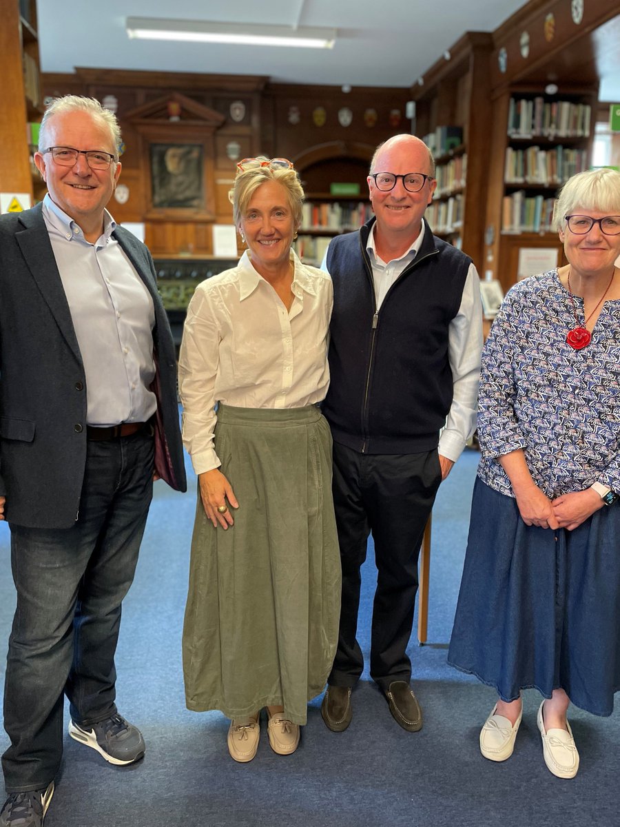 PriaulxLibrary's tweet photo. Sir Piers and Lady Silvia Le Marchant visited the library last week. Sir Piers is a direct descendant of Major-General John Gaspard Le Marchant, the Guernseyman who founded the Royal Military College at Sandhurst, and who died in 1812 at the Battle of Salamanca #guernsey https://t.co/bQjoJia42o
