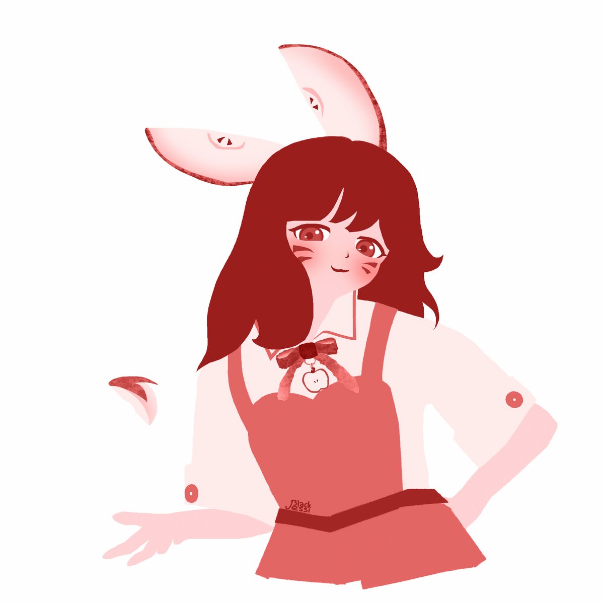 JessiBlack15's tweet photo. Day 1 - Apple 

#inktober2026 #inktober #Dva #overwatch https://t.co/46DIQKAGsH