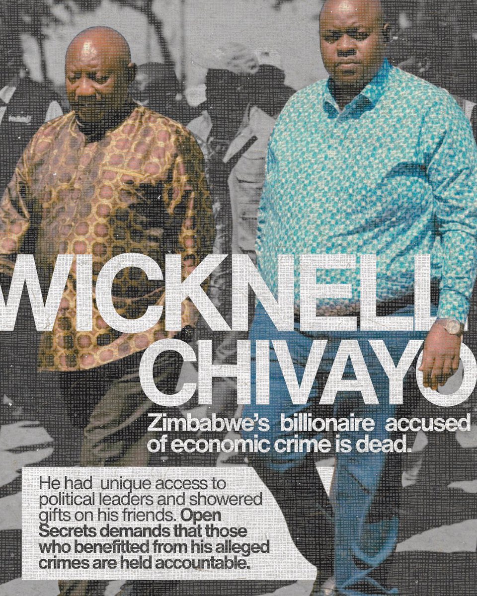 OpenSecretsZA's tweet photo. Yesterday, Zimbabwean business tycoon Wicknell Chivayo, his wife, and four others died in a helicopter crash east of Harare: https://t.co/6OWNtp70m6 https://t.co/koAOcZdTWJ