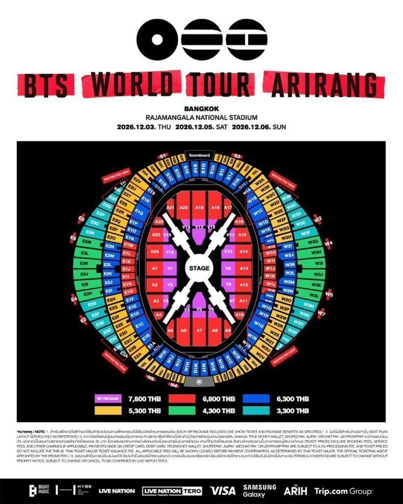 mew_yu7's tweet photo. 🎟️ WTS | BTS WORLD TOUR “ARIRANG” — BANGKOK 🇹🇭💜

✨ VIP Ticket Available
💰 9,000 THB/ticket
🔄 ThaiTicketMajor transfer accepted

📩 Interested? DM me!

#WTS #BTS #BTSinBKK #BTSARMY #BTSTickets #BTS2026 #BangkokConcert #ARMY https://t.co/hiNBX8aZUc