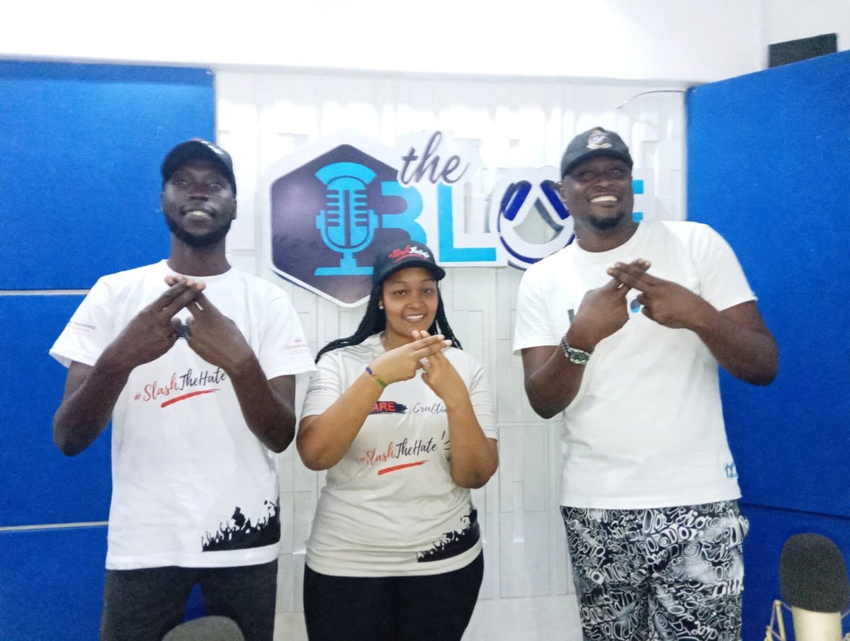 crcp_tum's tweet photo. Our peace champions at Blue Radio earlier today.

Usipitwe! Join the movement!

📩 crcp@tum.ac.ke 
📲 +254 723 401509

#CRCP #SlashTheHate #DigitalPeacebuilding #YouthForPeace #DigitalAdvocacy https://t.co/bwa42AERQn