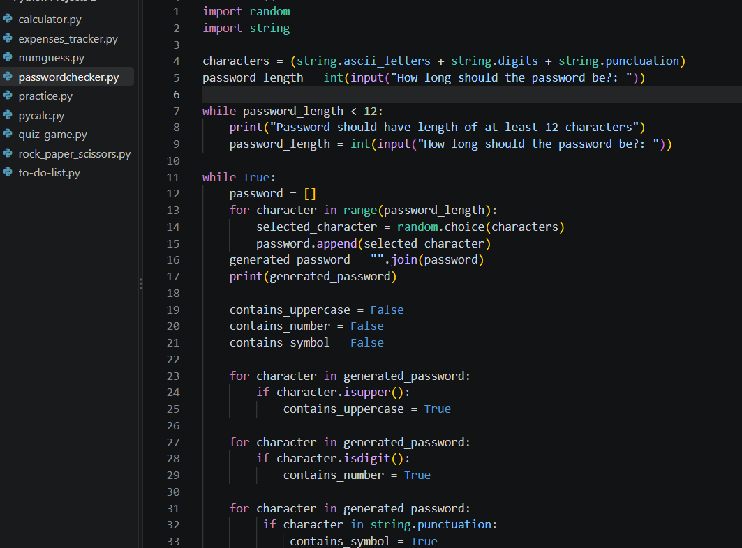 Temiloluwaco's tweet photo. Day 8 is here.
Built a password generator which asks the user for a length, checks for uppercase letters, numbers and symbols,and keeps generating until a strong password is generated.
Engage please, thank you๐.
#30DaysOfCode #Python #BuildInPublic https://t.co/lci0kl9bW8