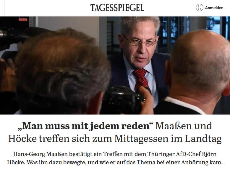 Walnusskipferl's tweet photo. https://t.co/Qq5UuJXJTM

Gleich und Gleich ... 

"Maaßen und Höcke treffen sich zum Mittagessen im Landtag"

#Thueringen    #BraunerSchmodder https://t.co/owPtb1xgSj