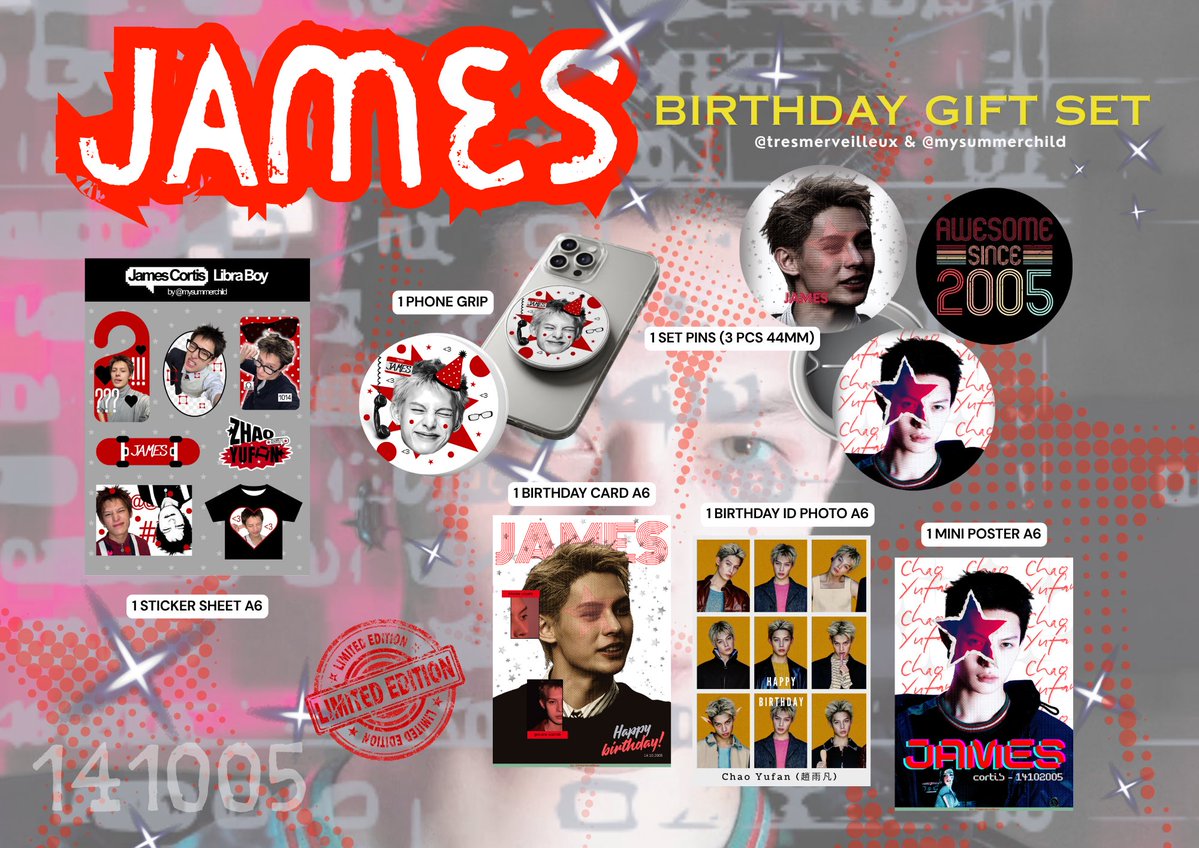 tresmerveilleux's tweet photo. ⋆˚꩜｡𐔌՞. james birthday gift .՞𐦯⋆. 𐙚 ˚ 

by @tresmerveilleux & @mysummerchild ✿

❥ coerina only .✦ ݁˖
❥ limited qty - dm for trade!
❥ set 10.145 (no refund)
❥ co by 🍊 14.10 at 20.00 wib
❥ 1 person = 1 set
❥ RT & likes are appreciated 
❥ link TBA .✦ ݁˖
❥ MAU? must reply with hashtag #AKUYUFANIST below ᵔᴗᵔ

see you 14.10, coer! ✨