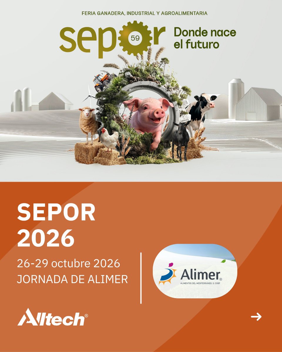 AlltechSpain's tweet photo. 📍 Jornada de Porcino de La Noguera
📍 SEPOR | Jornada Alimer

Además, Silvia B. participará como ponente en la jornada de Alimer.

Seguimos compartiendo conocimiento con el sector. 🌱
#AlltechSpain #Ganadería #Innovación https://t.co/m4CKy7qXr1