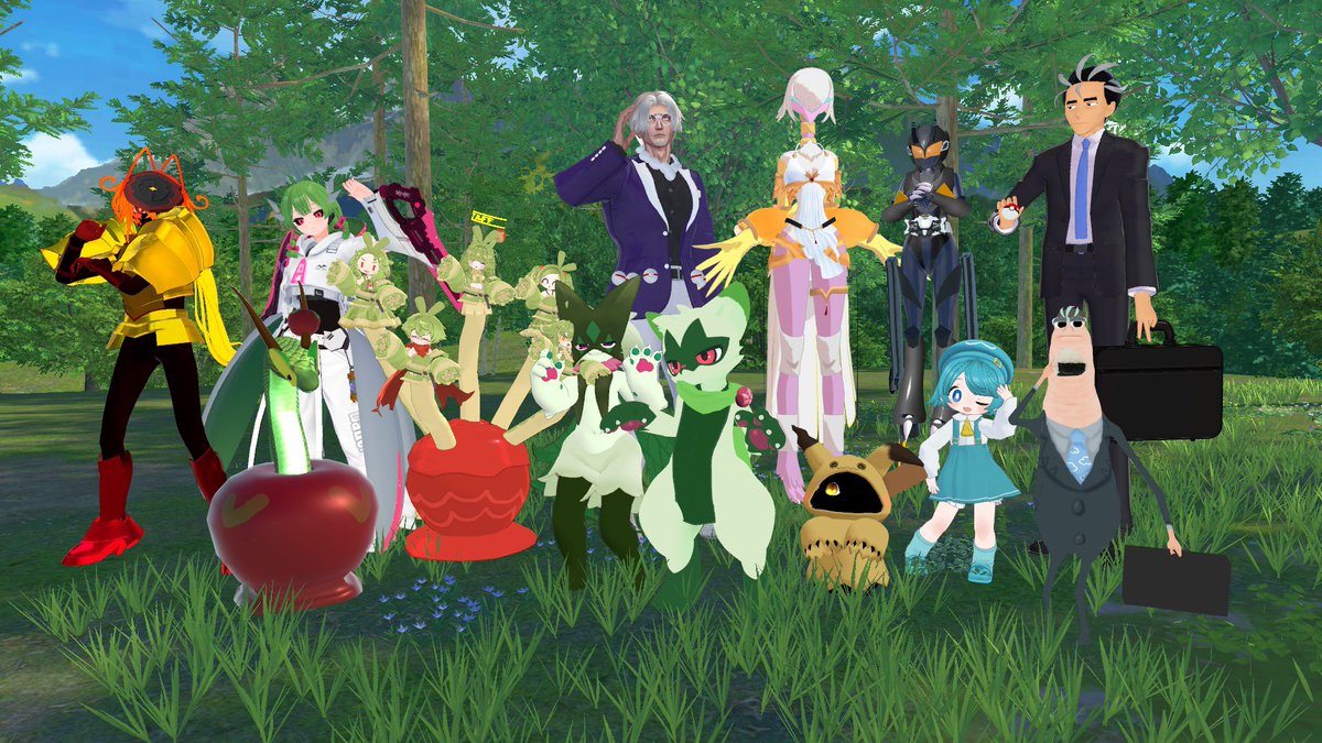 camcamroreroV2's tweet photo. 昨日は、 #VRCポケ改変集会 にお邪魔しました〜！
タイプや世代のミニ集合写真が多々あって、楽しかったです！！😆✨ https://t.co/G72Pqs1EJE
