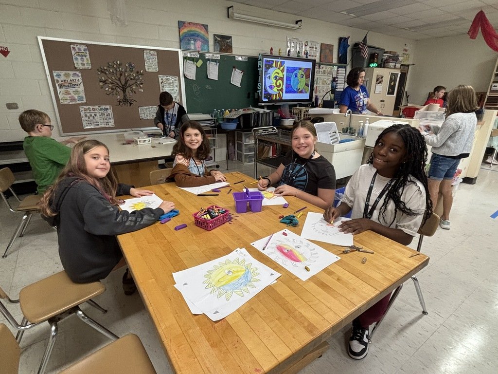 ButtsRoadInt's tweet photo. Ms. Sawyer’s 5th graders are preparing to create their Sun and Moon clay sculptures in Mrs. Tolentino’s art class! 🎨Students first sketched their ideas on paper, exploring patterns, textures, and symbols while connecting their designs to the Sun, Earth, and Moon. ☀️🌎🌙 https://t.co/C5p8YsfcQy