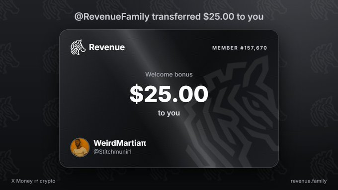 Stitchmunir1's tweet photo. $25.00 is what I received from
@RevenueFamily
Sign up here https://t.co/HRGVPYgR2a https://t.co/NDu1AUx2ZK
