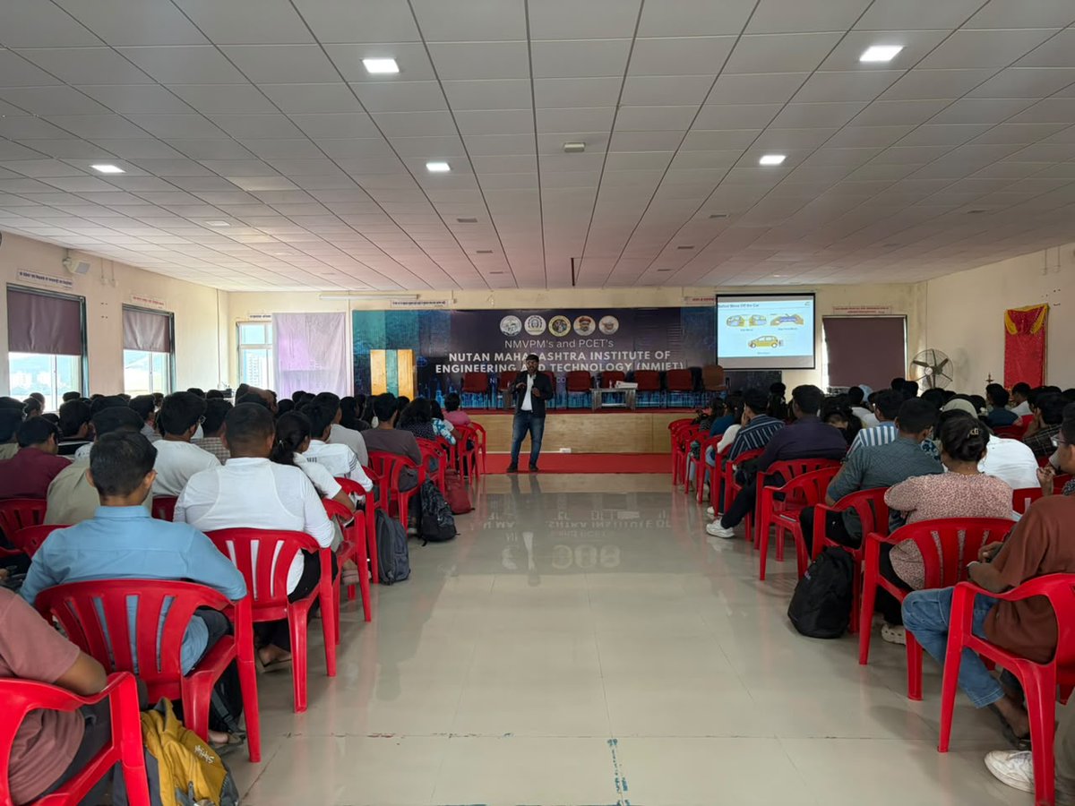 NMIETPUNE's tweet photo. 🚦 Road Safety Starts With Us! 🛵

NMIET’s First Year Engineering students participated in a Road Safety Awareness Program led by Mr. Anand Kamble &amp; team, Honda Motorcycle &amp; Scooter India Pvt. Ltd.

🛡️ Ride Safe. Follow Rules. Save Lives.

#NMIET #RoadSafety #SafetyFirst https://t.co/RMJiMqj9MN