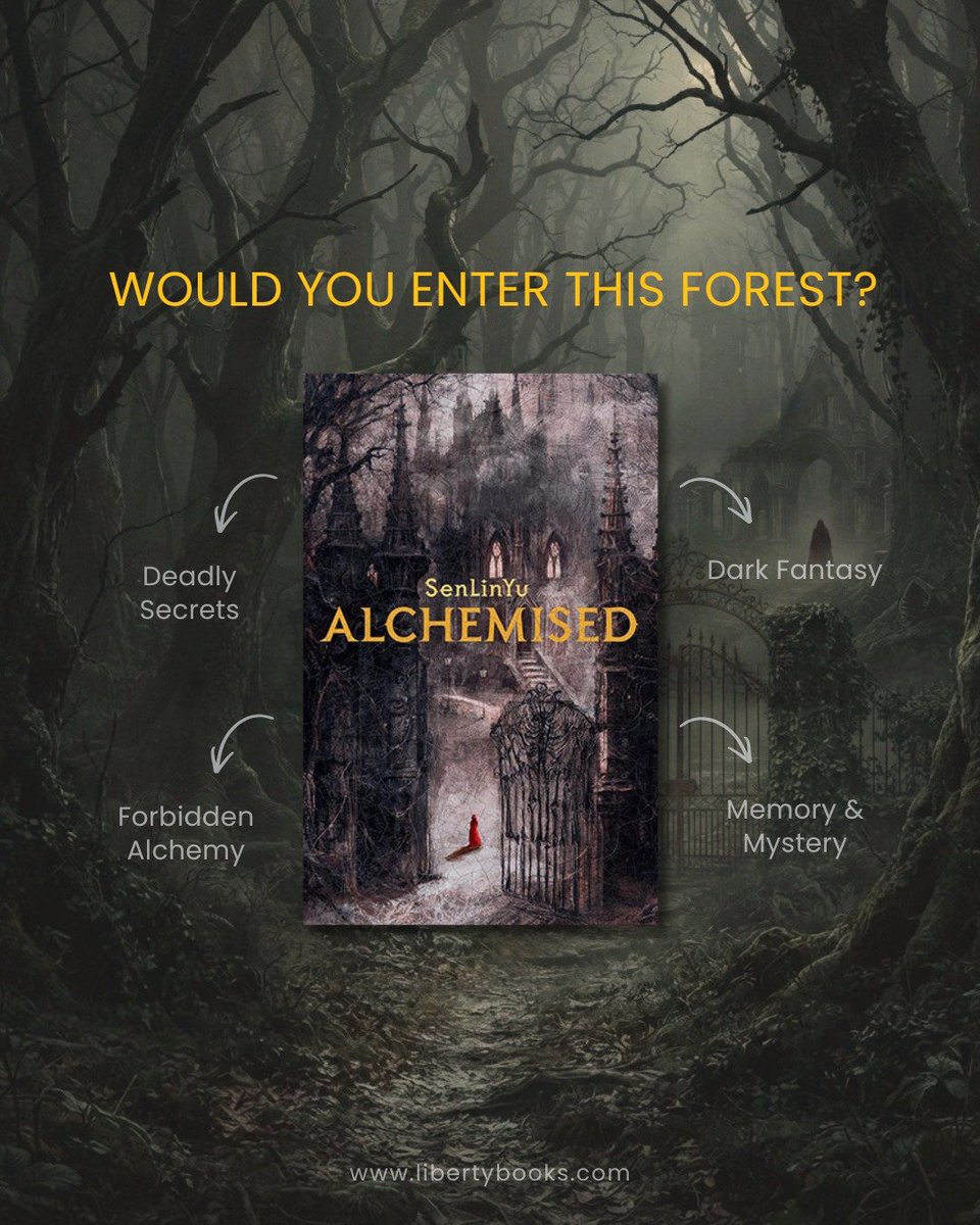 LibertyBooks_'s tweet photo. Some doors should stay closed, some secrets should stay buried…
Dark fantasy, memory loss, and deadly alchemy await inside Alchemised by SenLinYu. Would you dare enter this forest
📖 Grab your copy now at Liberty Books: https://t.co/4Yb4tSJXlb
#Alchemised #SenLinYu #BookTwitter #DarkFantasy #LibertyBooks