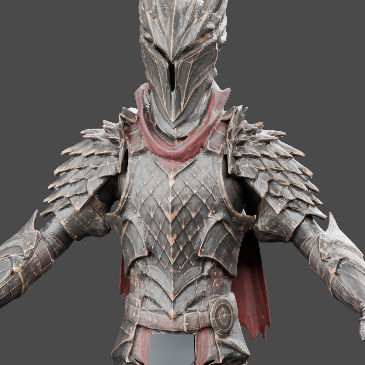 AshenSpireGames's tweet photo. DRAGON KNIGHT — DEVELOPMENT UPDATE

The Dragon Knight is getting closer.

The first texture pass is now coming together, bringing out the layered armor, worn metal, crimson cloth, and draconic details that define the Captain’s look.

🔥 Texturing in progress
⚔️ Armor details coming through
🐉 Dragon-inspired silhouette taking shape
🦴 Rigging is also underway

Rigging has been giving us a few problems, but we’re working through them and getting everything sorted so the Dragon Knight can move properly in-game.

Game development isn’t always clean or easy — sometimes the progress is solving the problems nobody sees.

But every step gets us closer to bringing this Captain onto the battlefield.

More progress soon.

#AshenSkies #DragonKnight #GameDev #IndieDev #3DModeling #Rigging #UnrealEngine #DarkFantasy