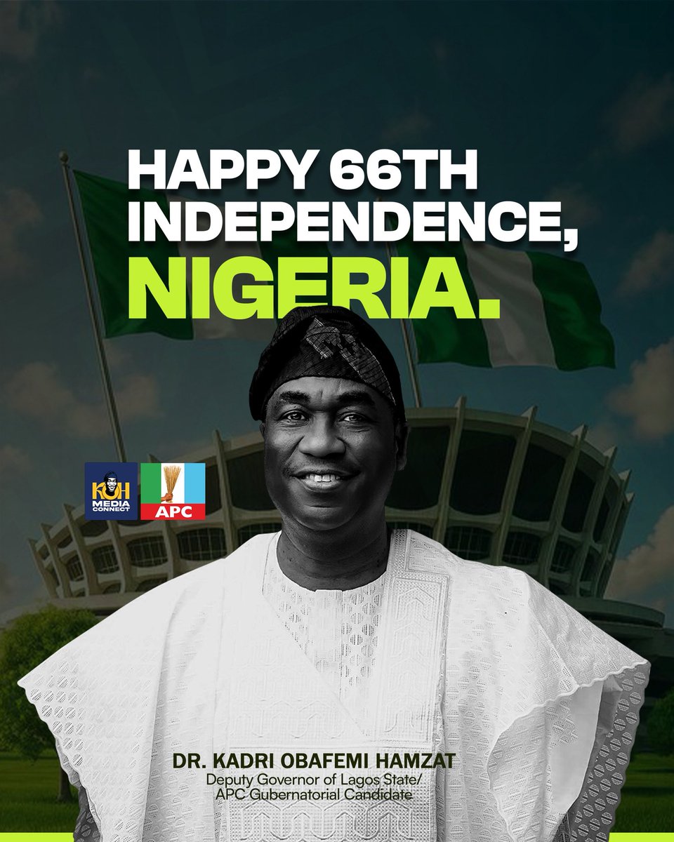 kohmediaconnect's tweet photo. Happy Independence Day, Nigeria 🇳🇬 https://t.co/x8ogReoFrM