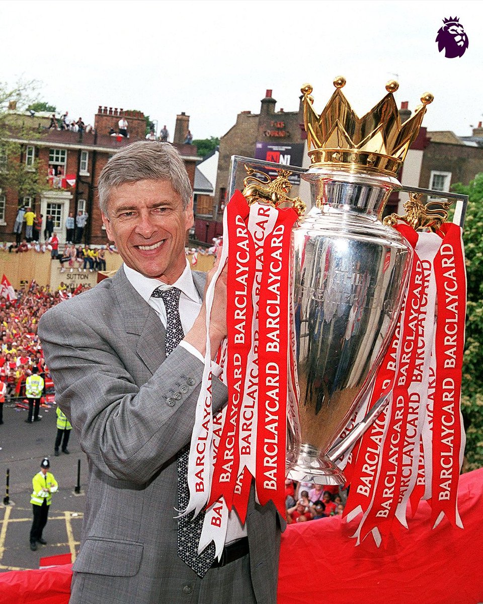 PLforIndia's tweet photo. On This Day in 1996, Arsène Wenger took charge of Arsenal 😍  

3 Premier League titles 🏆 
The Invincibles 2003/04 🤩 
828 Premier League games managed, the most by any manager 👏  

Describe his legacy in one word 👇

@Arsenal https://t.co/8zBMCIThi9