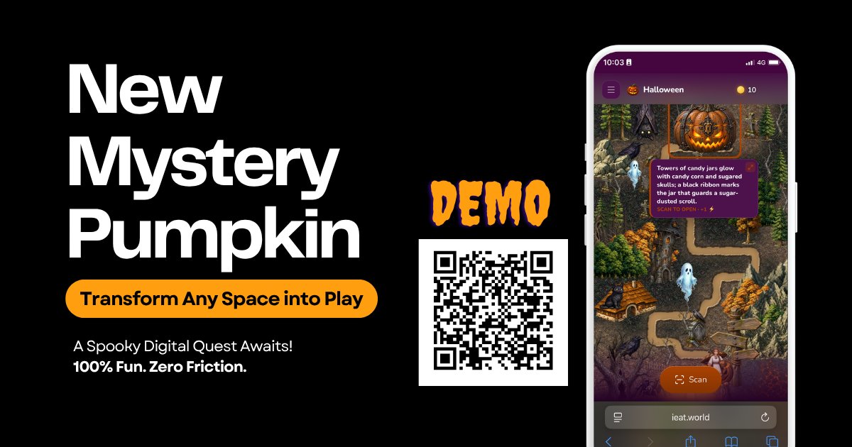 VacaByte's tweet photo. A new way to get your office spooky this Halloween! 
Scan the QR code to watch the demo! 
🎃Read the full product release in the comments below. https://t.co/YTPjUwBiRZ