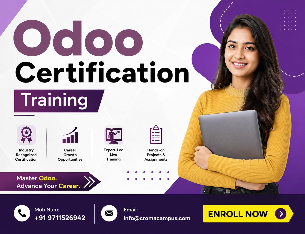 Laxmikantm37910's tweet photo. What are the Odoo ERP Security Best Practices?
Read here: https://t.co/yoyXPo4Pw9
๐
๐จ๐ซ ๐
๐ซ๐๐ ๐๐จ๐ง๐ฌ๐ฎ๐ฅ๐ญ๐๐ญ๐ข๐จ๐ง:
๐๐๐ฅ๐ฅ/๐๐ก๐๐ญ๐ฌ๐๐ฉ๐ฉ: +91-9711526942
#odoo #ERP #certification #careergrowth #training #education #odootraining #odoocourse https://t.co/SR0NMHfN96