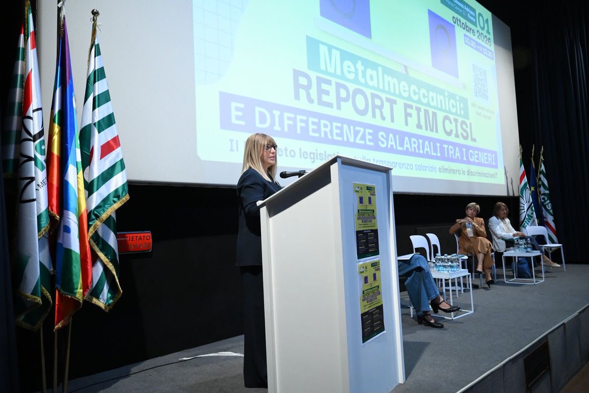 CislNazionale's tweet photo. #DanielaFumarola alla presentazione del Report Fim: «La questione che abbiamo davanti va molto oltre un singolo settore e persino oltre il tema, pur fondamentale, della parità tra donne e uomini nel lavoro. Riguarda il modello di sviluppo che vogliamo costruire. Continuare a rinunciare a una parte così grande del lavoro, delle competenze e dell’intelligenza delle donne non è soltanto ingiusto: è una scelta che l’Italia non può più permettersi. L’occupazione delle donne riguarda la crescita, la produttività, la sostenibilità del welfare, l’autonomia delle persone, la demografia e la capacità stessa del Paese di affrontare il futuro.»

#LavoroFemminile #GenderPayGap #Welfare #Demografia @FIMCislStampa