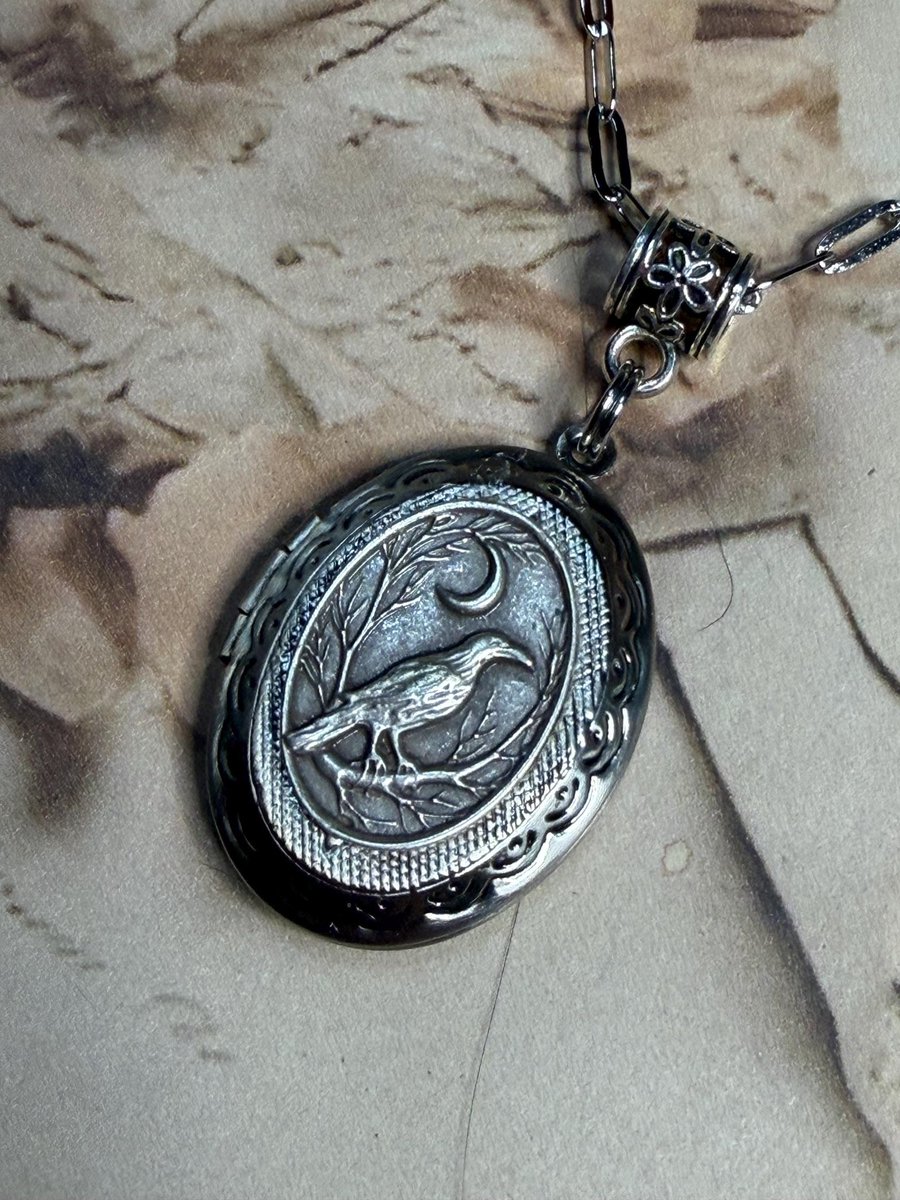 Witschy's tweet photo. The Raven - Photo Locket Necklace - Edgar Allen Poe Fans - silver tone - gift for fans - Nevermore  
https://t.co/cwpIqFUOB9
 #theraven #edgarallanpoe #nevermore #vincentprice #etsy #etsygift #etsyshop #giftforher #giftideas #handmadegift #handmadejewelry #shopping #unique https://t.co/dg7er8O32F