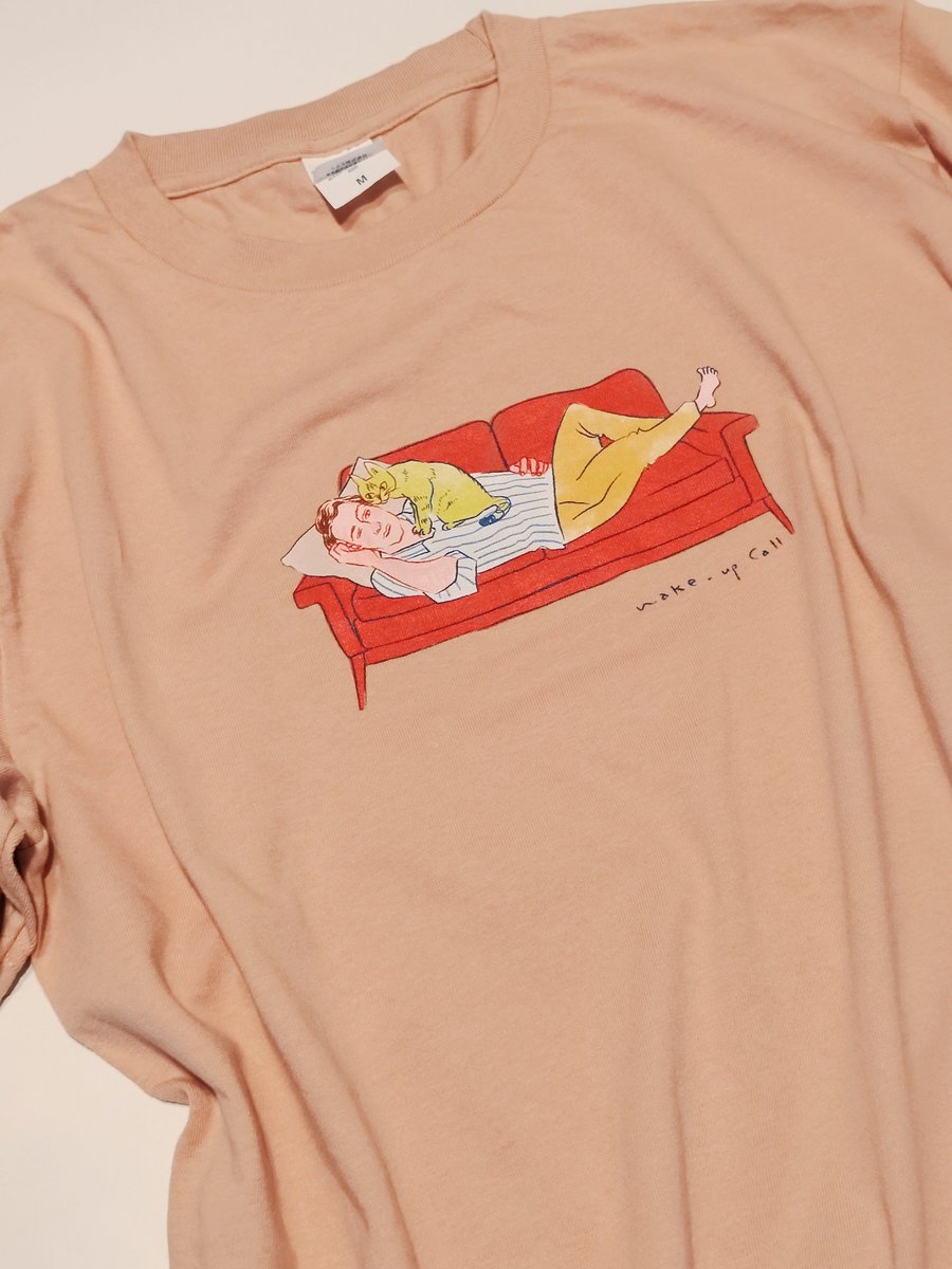 WMuuko's tweet photo. やっとTシャツ作りました！
「モーニングコール」M/Lサイズ
10月6日から大阪市福島区のスタジオ クートで販売します。
横170センチの大型作品も展示します！
大阪の皆、遊びに来て〜
#Tシャツ
#待ってよ夏 https://t.co/Txo6AN50jc
