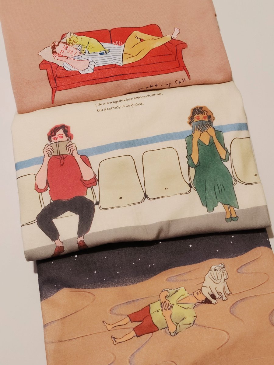 WMuuko's tweet photo. やっとTシャツ作りました！
「モーニングコール」M/Lサイズ
10月6日から大阪市福島区のスタジオ クートで販売します。
横170センチの大型作品も展示します！
大阪の皆、遊びに来て〜
#Tシャツ
#待ってよ夏 https://t.co/Txo6AN50jc