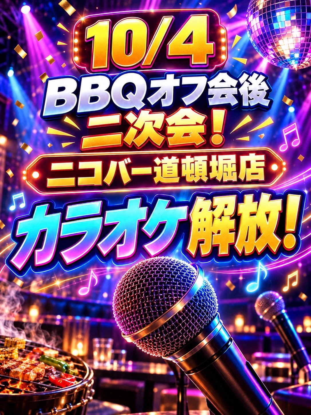 ニコバー大阪道頓堀店 Mixコンカフェ в X: „10/4(日) ✓カラオケ解放