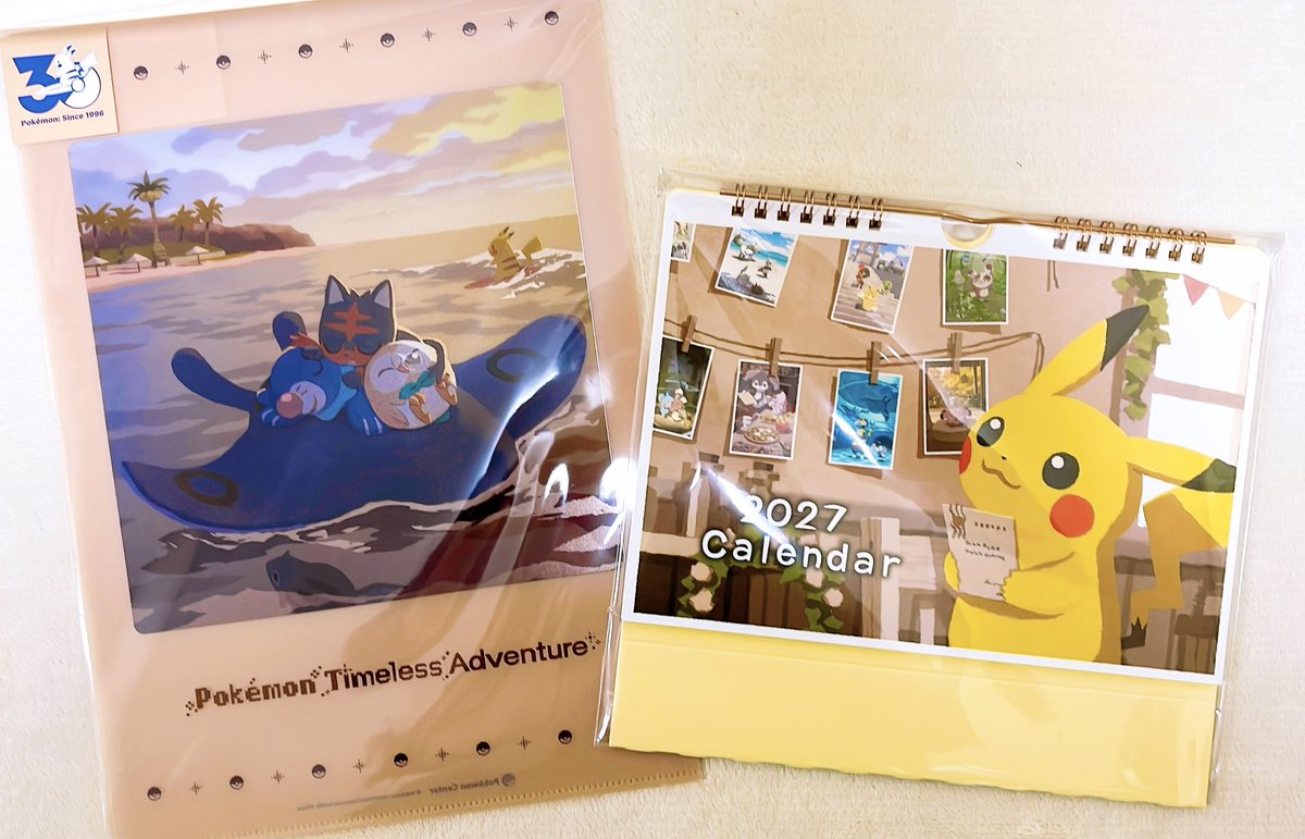 ktgz_moonur's tweet photo. カレンダー届いた〜コリンクいたよヤッター🙌一緒にアローラ組のクリアファイルも買ってしまった可愛い〜🏝️ https://t.co/frgIpe4d2y