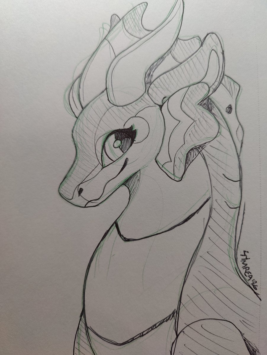 Symrea_Art's tweet photo. Decided to draw ICF's fish dragon, she doesn't get enough love. 💜 https://t.co/Ow7EIuuzAj