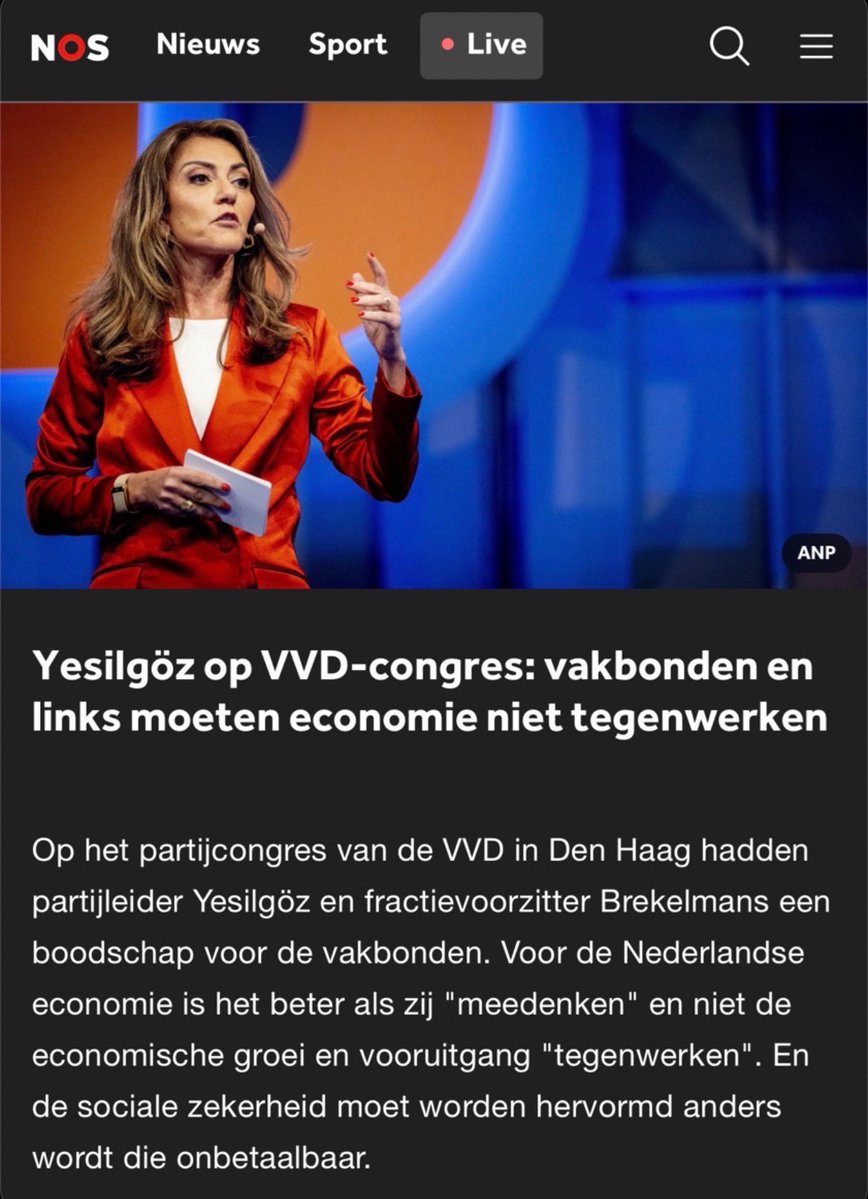 speelmens's tweet photo. Als Dilan Yesilgöz zegt dat links de economie niet moet tegenwerken, bedoelt ze dat de werkende Nederlander de vermogensgroei van de allerrijksten moet garanderen door geld en voorzieningen in te leveren.

We trappen er niet meer in. Genoeg is genoeg. https://t.co/LTxdRlzwro