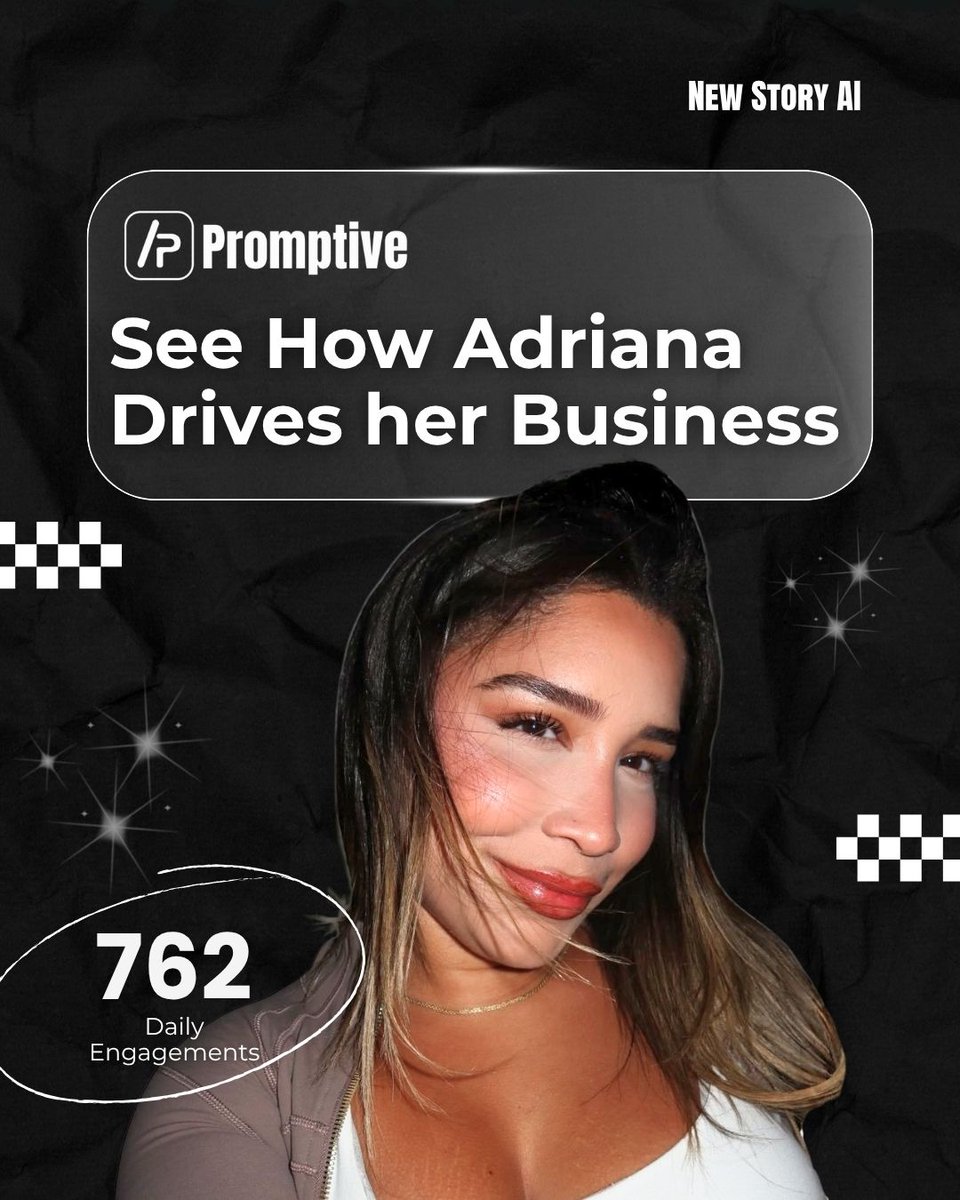 PromptiveOne's tweet photo. Meet Adriana. ✨ She’s exploring a new way to share her favorite finds, ideas, and recommendations with her audience.

Promptive turns her story into an AI experience where people can ask questions, discover what she loves, and keep the conversation going.

The AI that tells your story.

#MyAIAgent #PromptiveAI #AITellsYourStory #AIAgent #CommunityBuilding
