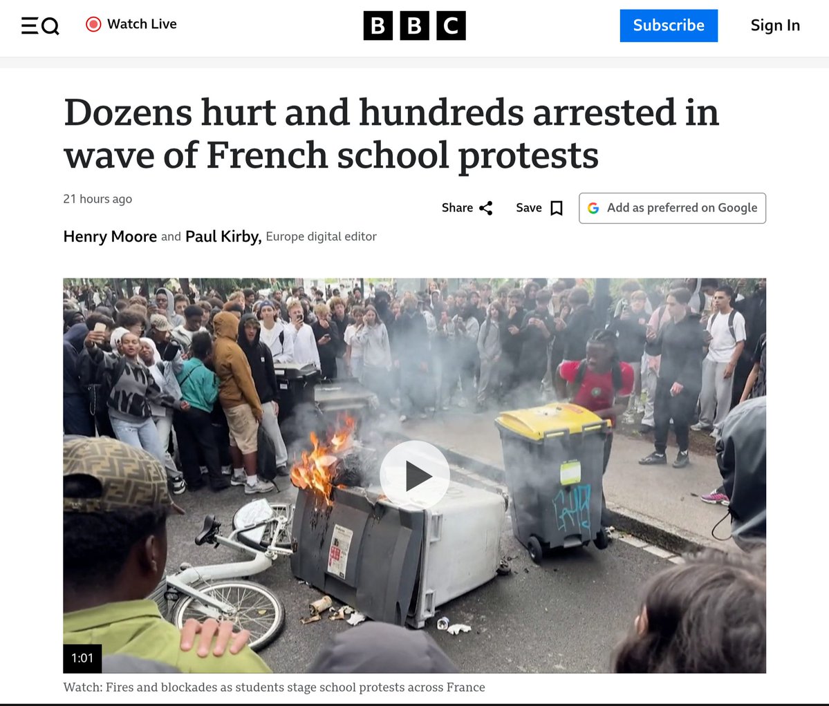 deluxe_pepe's tweet photo. Young second and third-generation migrants continue to attack schools in France. https://t.co/MgOM1DT0CZ