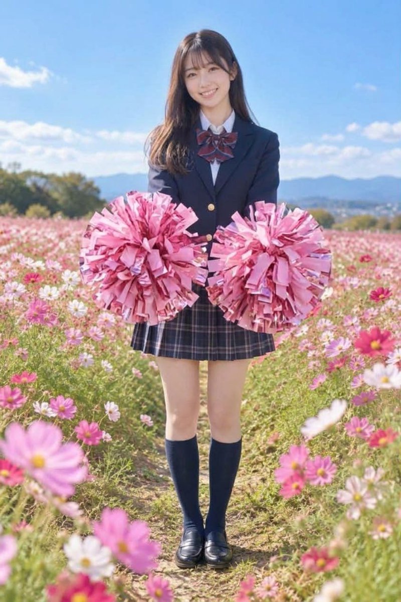 5642miku's tweet photo. 女子高生がスポーツの秋を応援
#FlowerArt https://t.co/2NbZJYs3aV