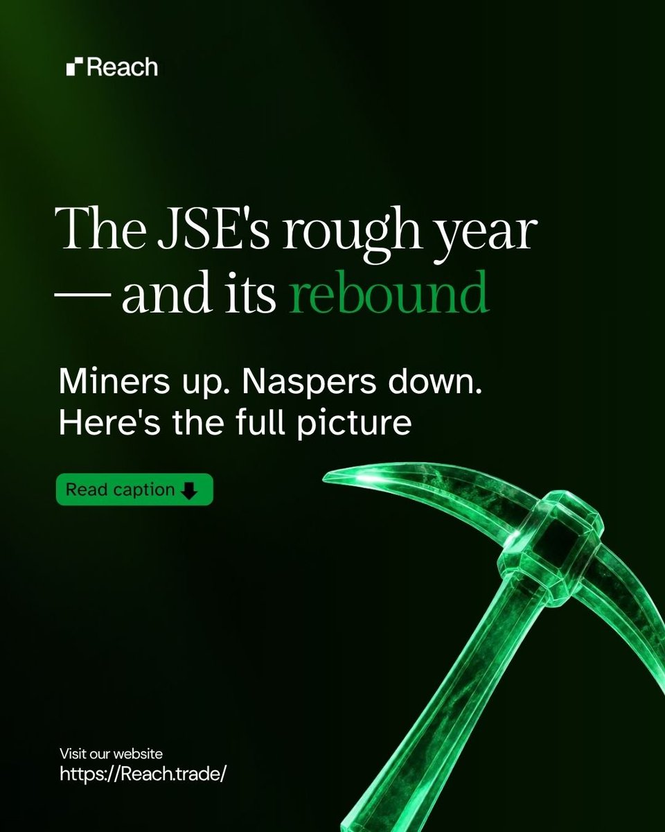 reach_trade's tweet photo. The JSE has had a bumpy 2026. The FTSE/JSE All Share Index — the benchmark that tracks the combined value of JSE-listed shares — hit a high of 129,000 points in March, then fell below 111,000 points by mid-year. A rough stretch for South Africa's largest exchange.>>> https://t.co/Z6QpVz5Xa7